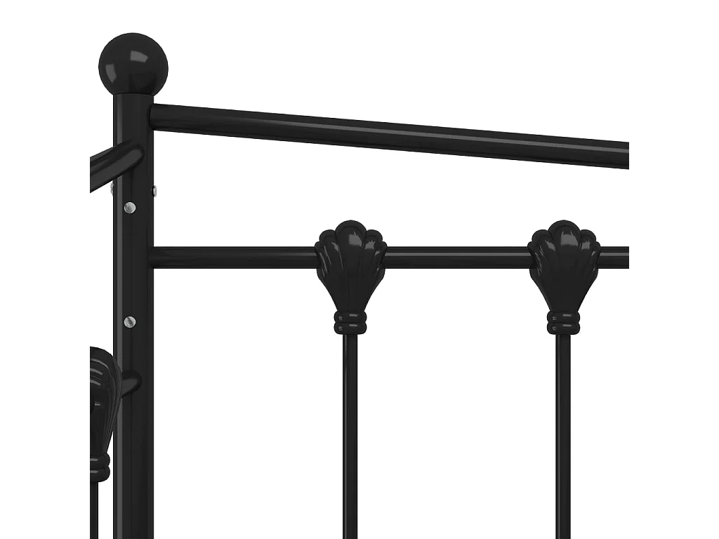 Estructura de sofá cama de metal negro 90x200 cm