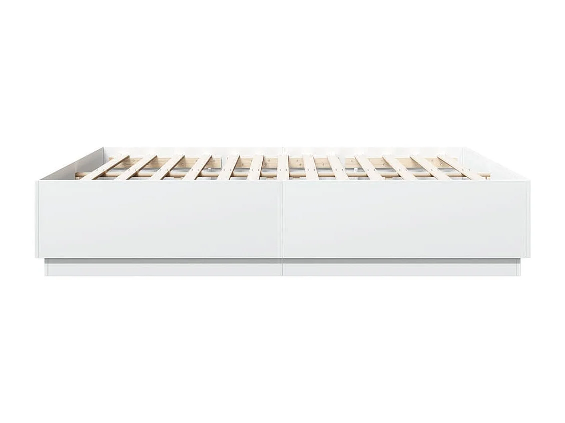 Estructura de cama madera de ingeniería blanca 180x200 cm