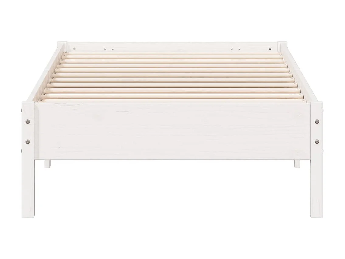 Estructura de cama madera maciza de pino blanco 100x200 cm