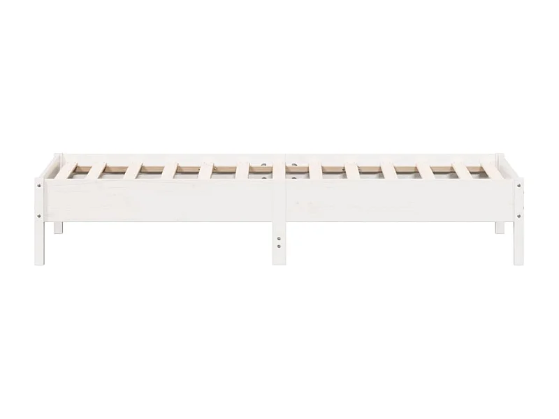 Estructura de cama madera maciza de pino blanco 100x200 cm