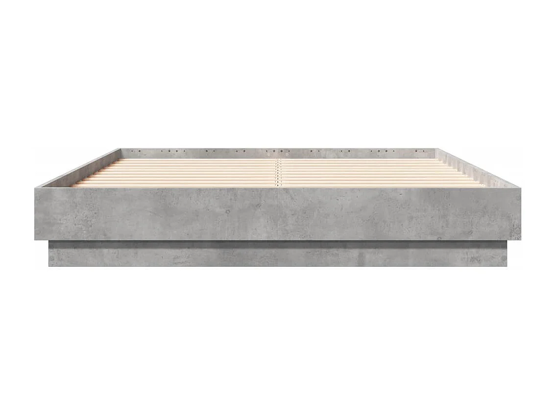 Estructura de cama madera de ingeniería gris hormigón 120x190cm