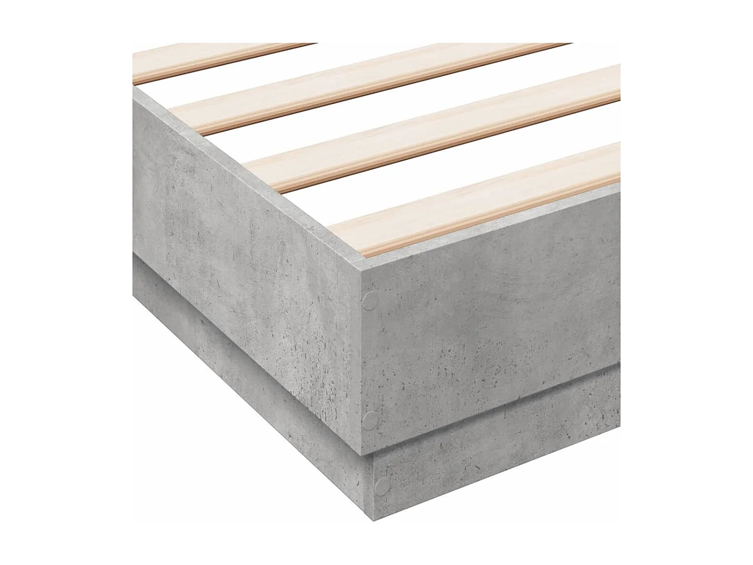 Estructura de cama madera de ingeniería gris hormigón 120x190cm