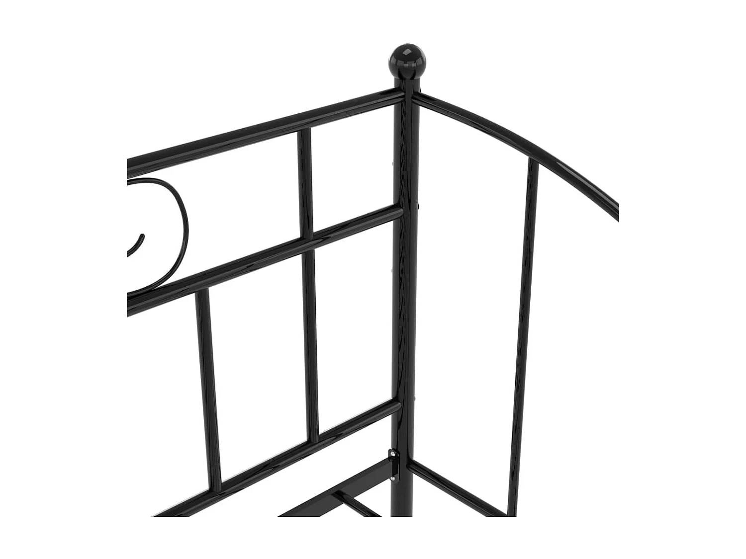 Estrutura sofá-cama de puxar 90x200 cm metal preto