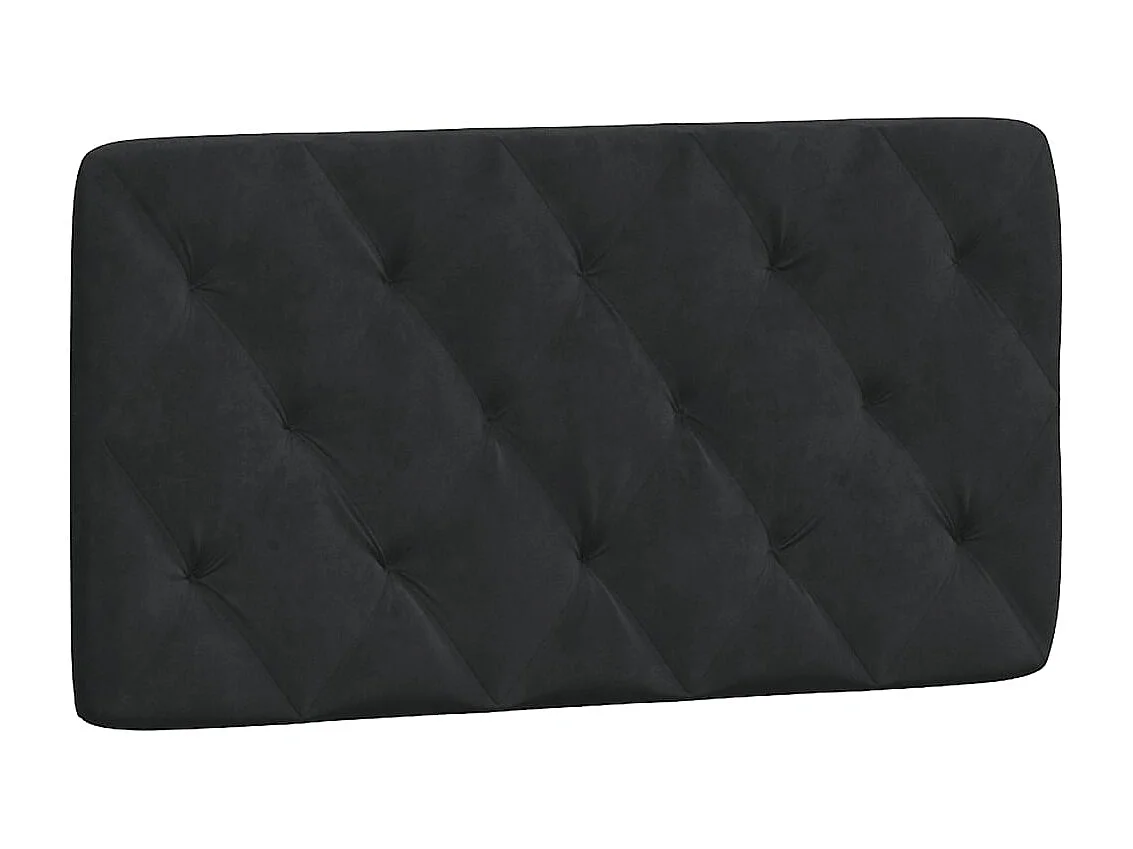 Estructura de cama con cabecero de terciopelo negro 100x200 cm