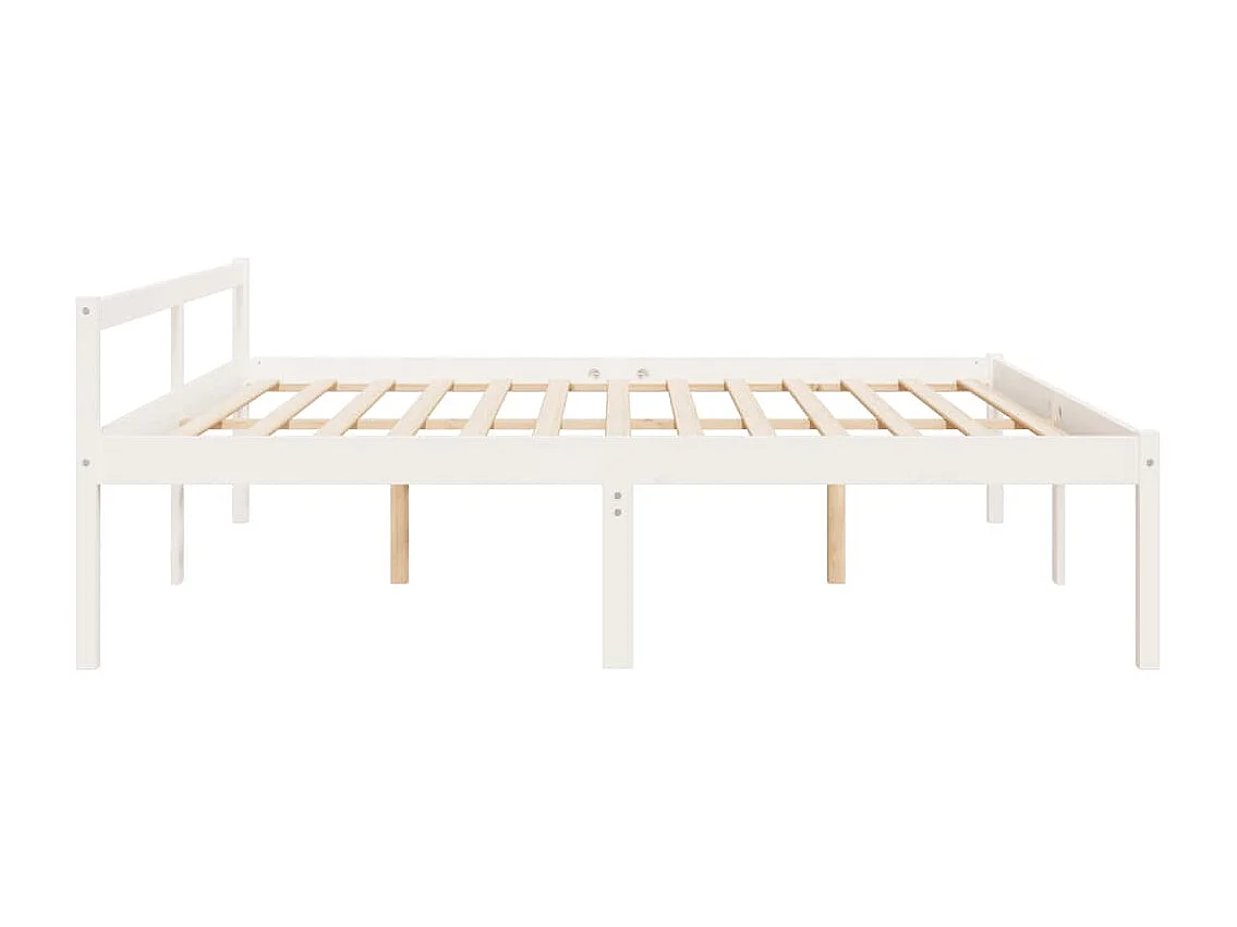 Estrutura de cama 200x200 cm pinho maciço branco