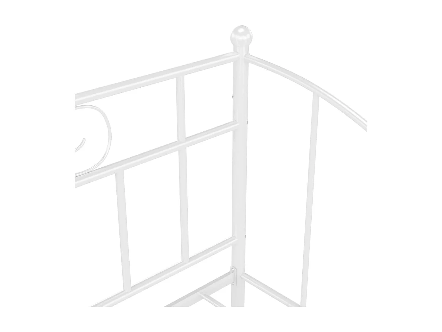 Sofá-cama 90x200 cm metal branco