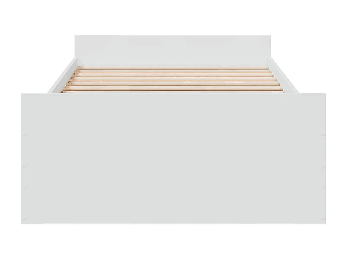 Cama con cajones madera de ingeniería blanca 190x190 cm