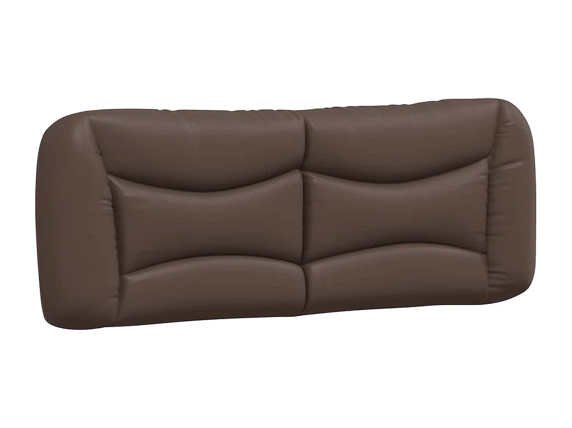 Estrutura cama c/ luzes LED 120x200cm couro artificial castanho