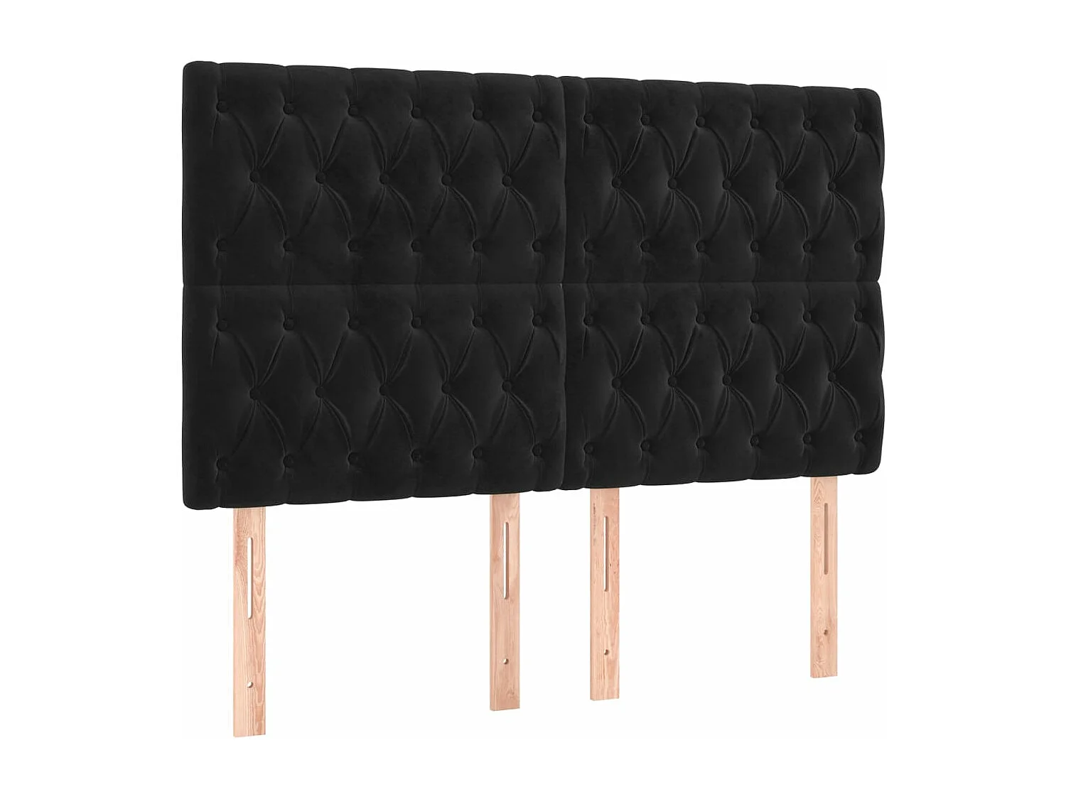 Estrutura de cama c/ cabeceira 140x190 cm veludo preto