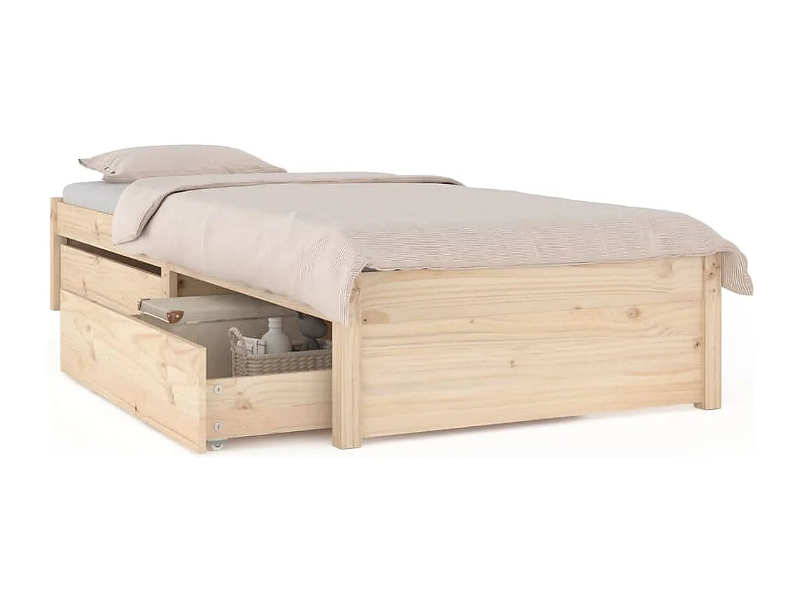 Estrutura de cama c/ gavetas 90x190 cm 3FT Single