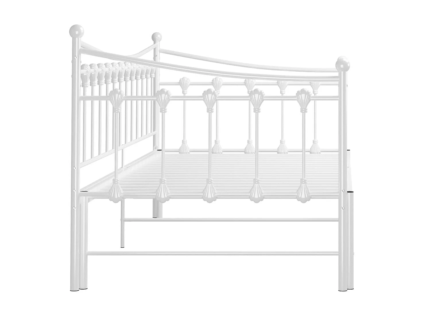 Estrutura sofá-cama de puxar 90x200 cm metal branco