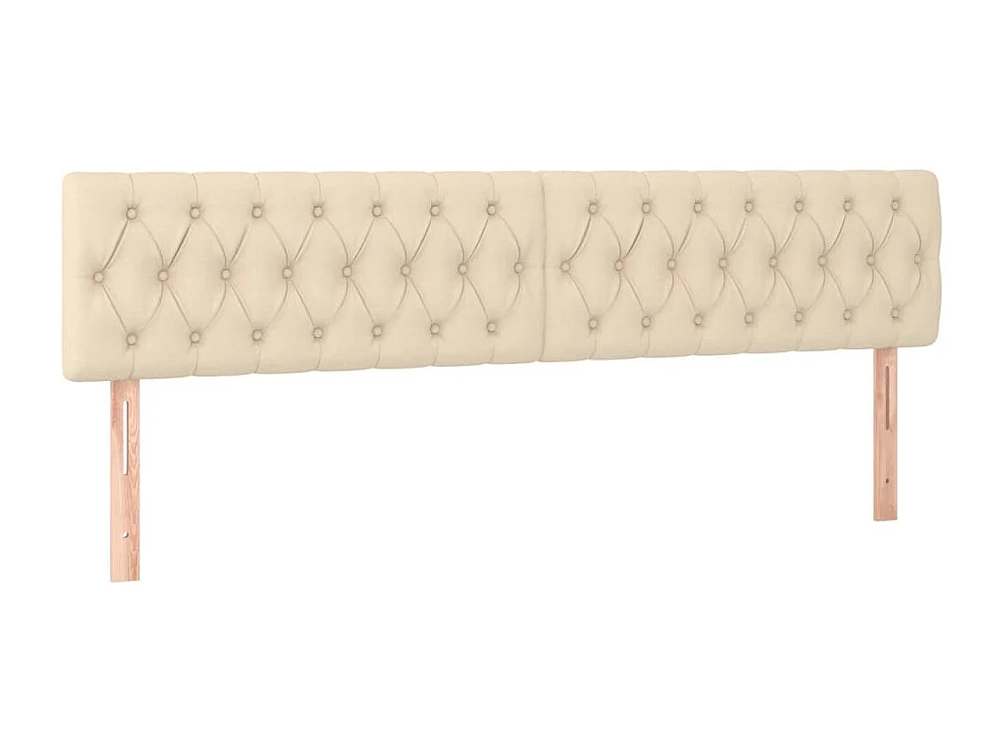 Estrutura de cama com cabeceira 120x190 cm tecido cor creme