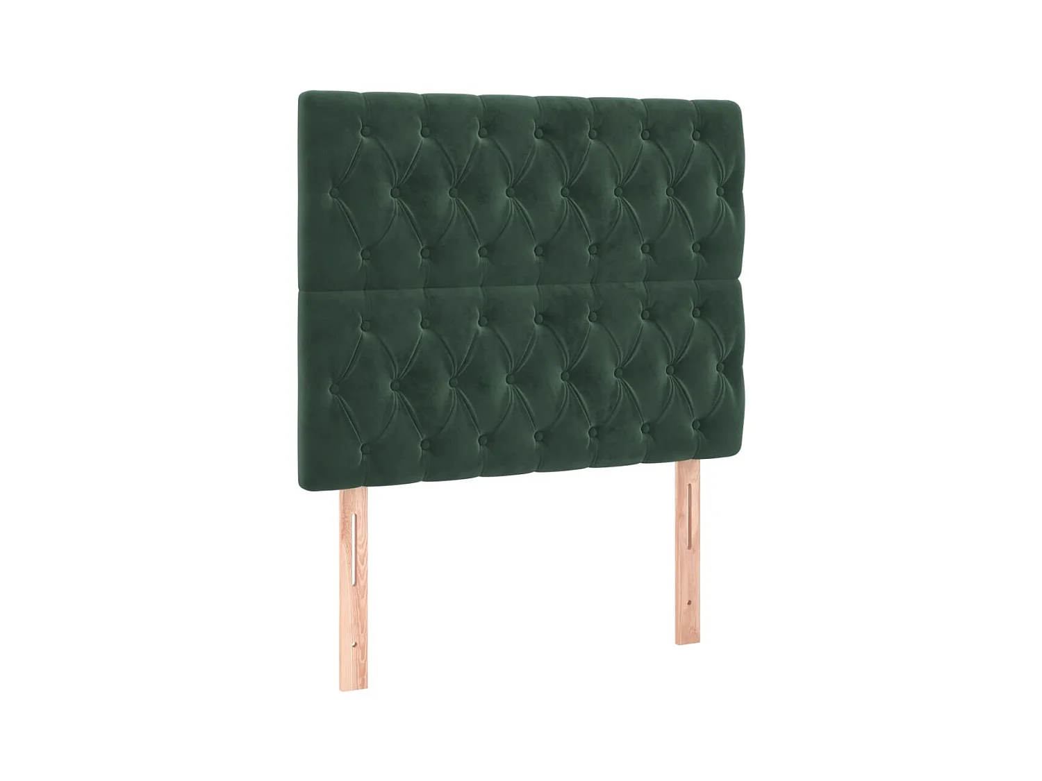 Cadre de lit avec tête de lit Vert foncé 90x200 cm Velours