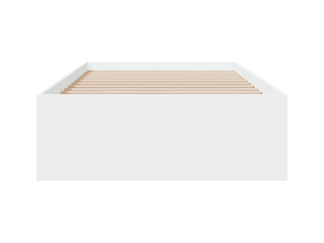 Cadre de lit avec tiroirs blanc 90x190 cm bois d'ingénierie