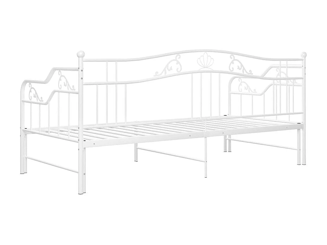Estrutura sofá-cama de puxar 90x200 cm metal branco