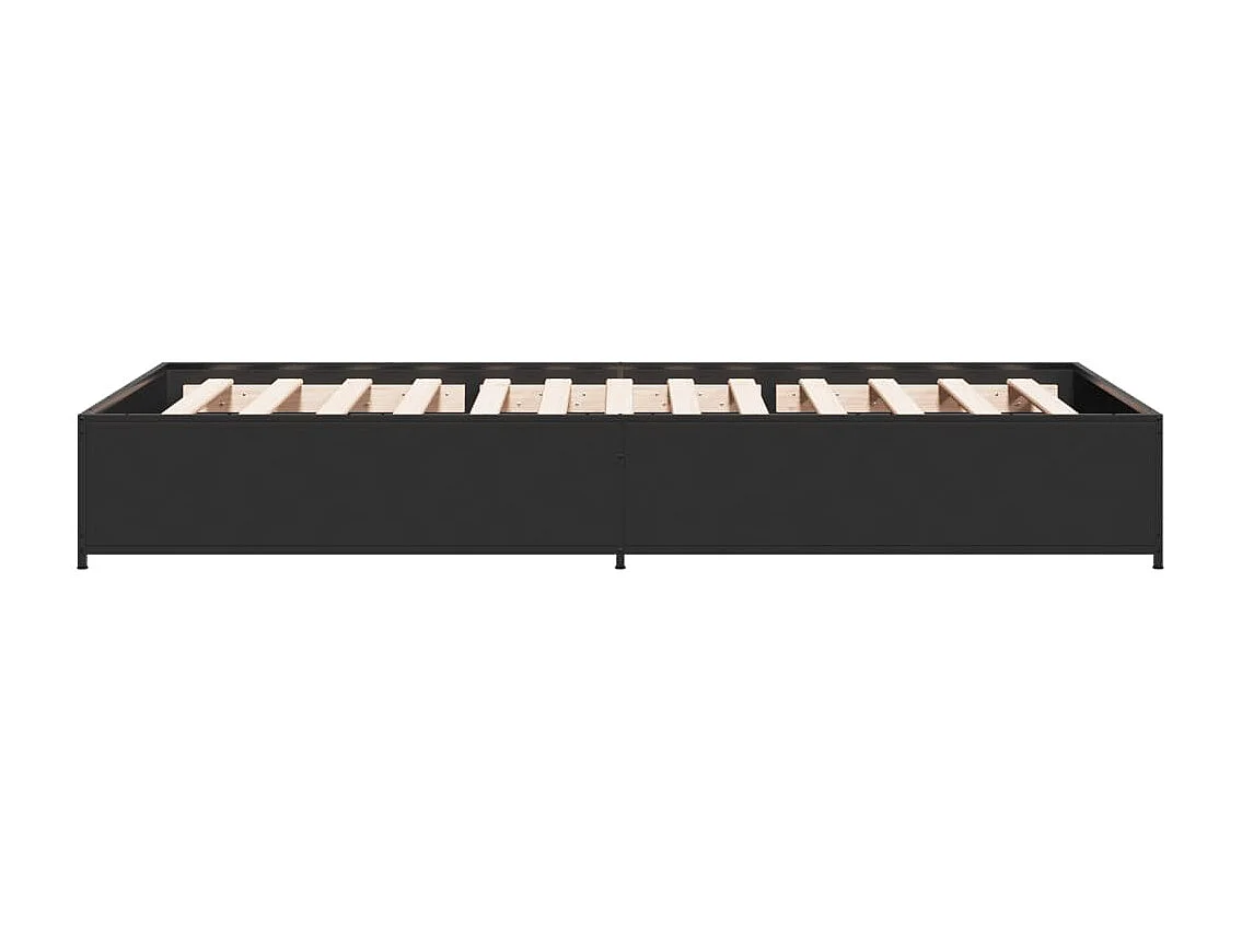 Estrutura de cama 100x200 cm derivados de madeira/metal preto