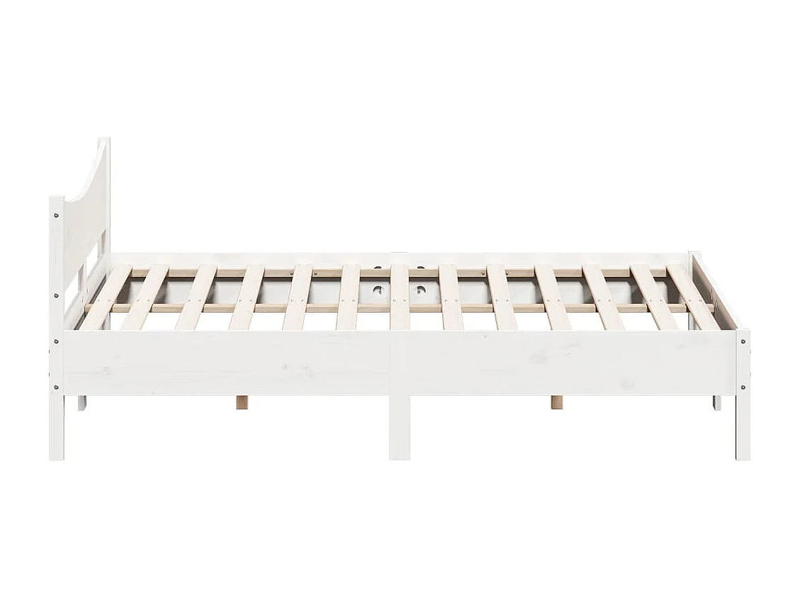Estrutura de cama com cabeceira 180x200cm pinho maciço branco