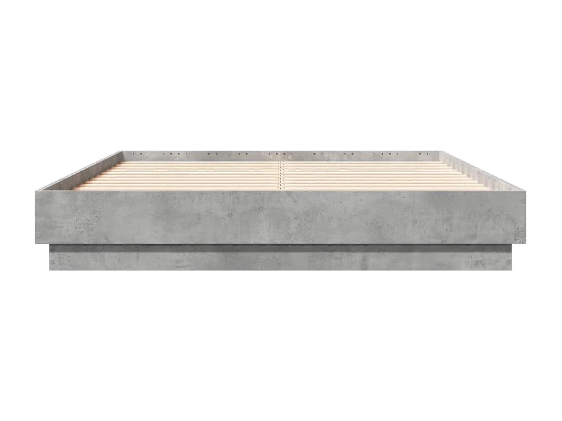 Estrutura de cama 135x190 cm derivados de madeira cinza cimento