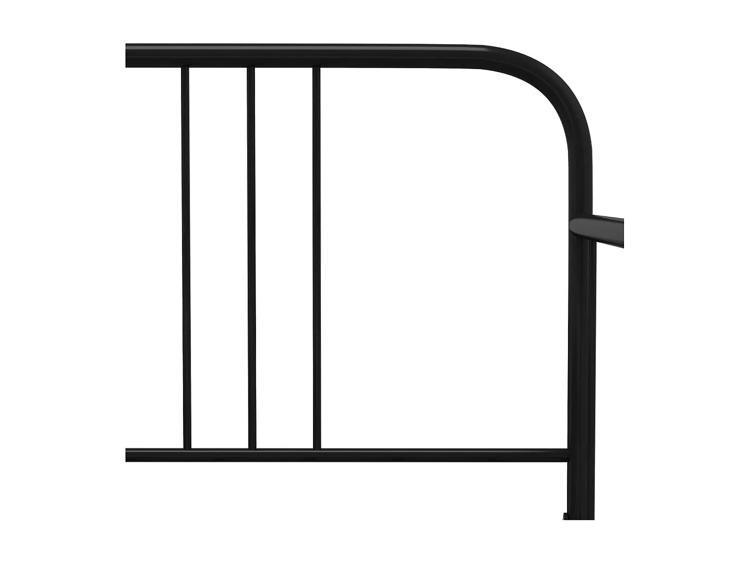 Estructura de sofá cama de metal negro 90x200 cm