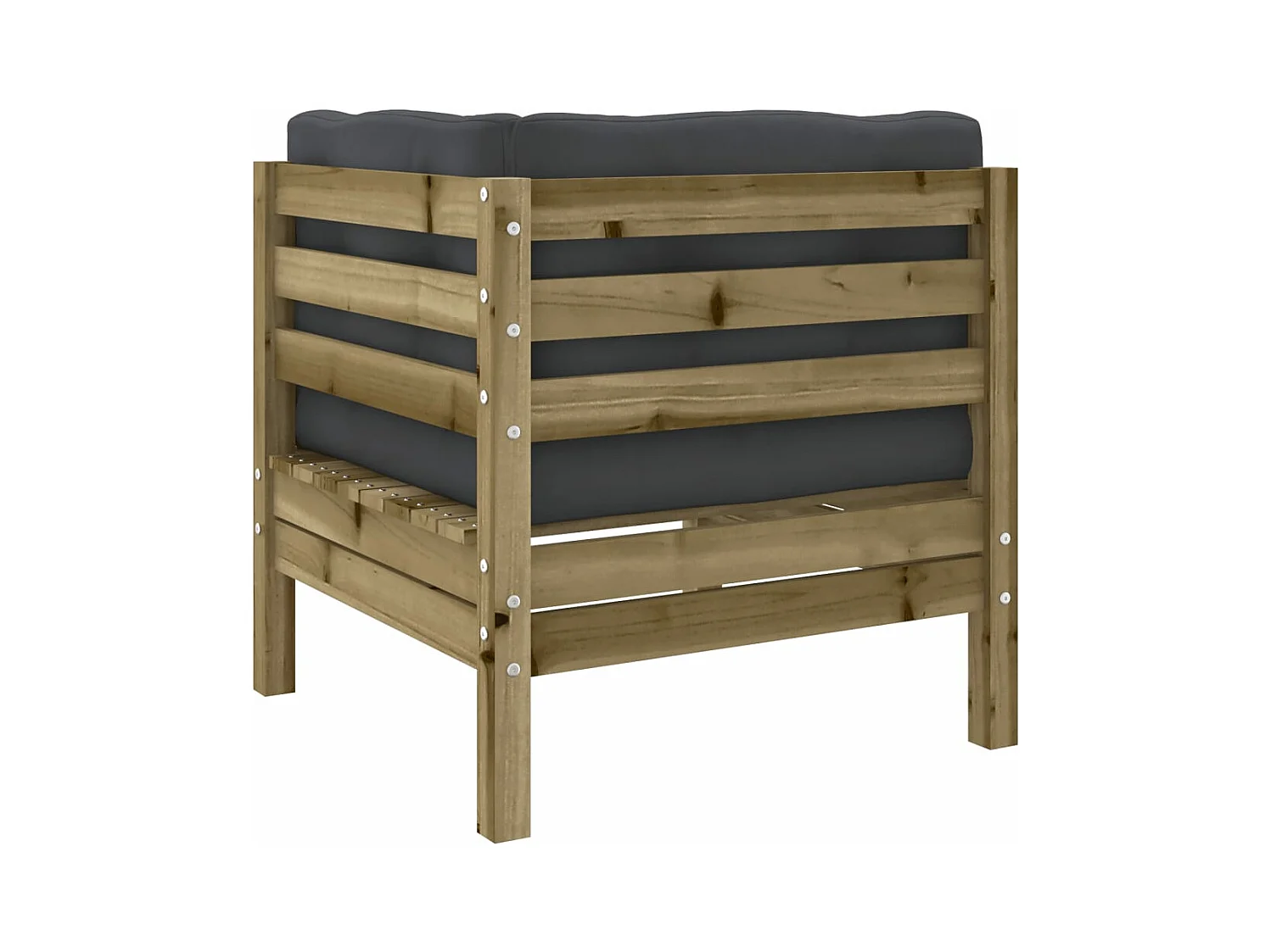 Salon de jardin 8 pièces avec coussins bois de pin imprégné