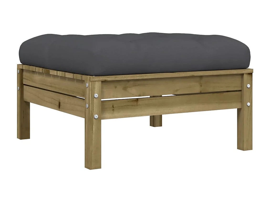 Salon de jardin 8 pièces avec coussins bois de pin imprégné