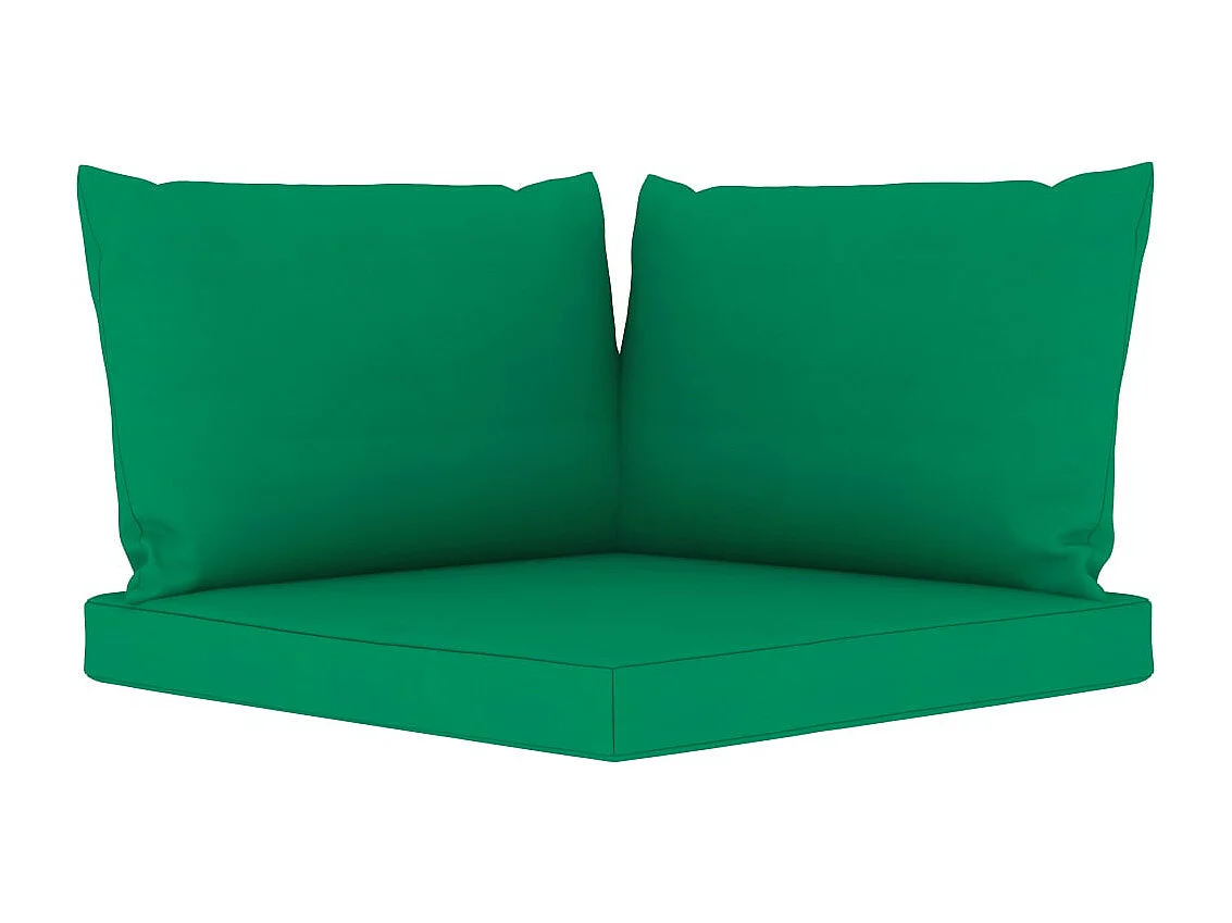 Salon de jardin 6 pièces avec coussins vert