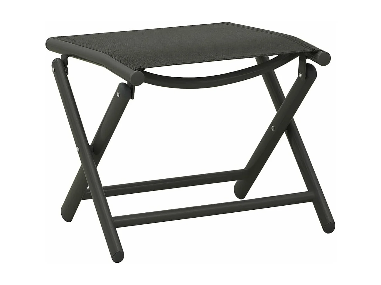 3 peças conjunto lounge para jardim textilene e alumínio preto