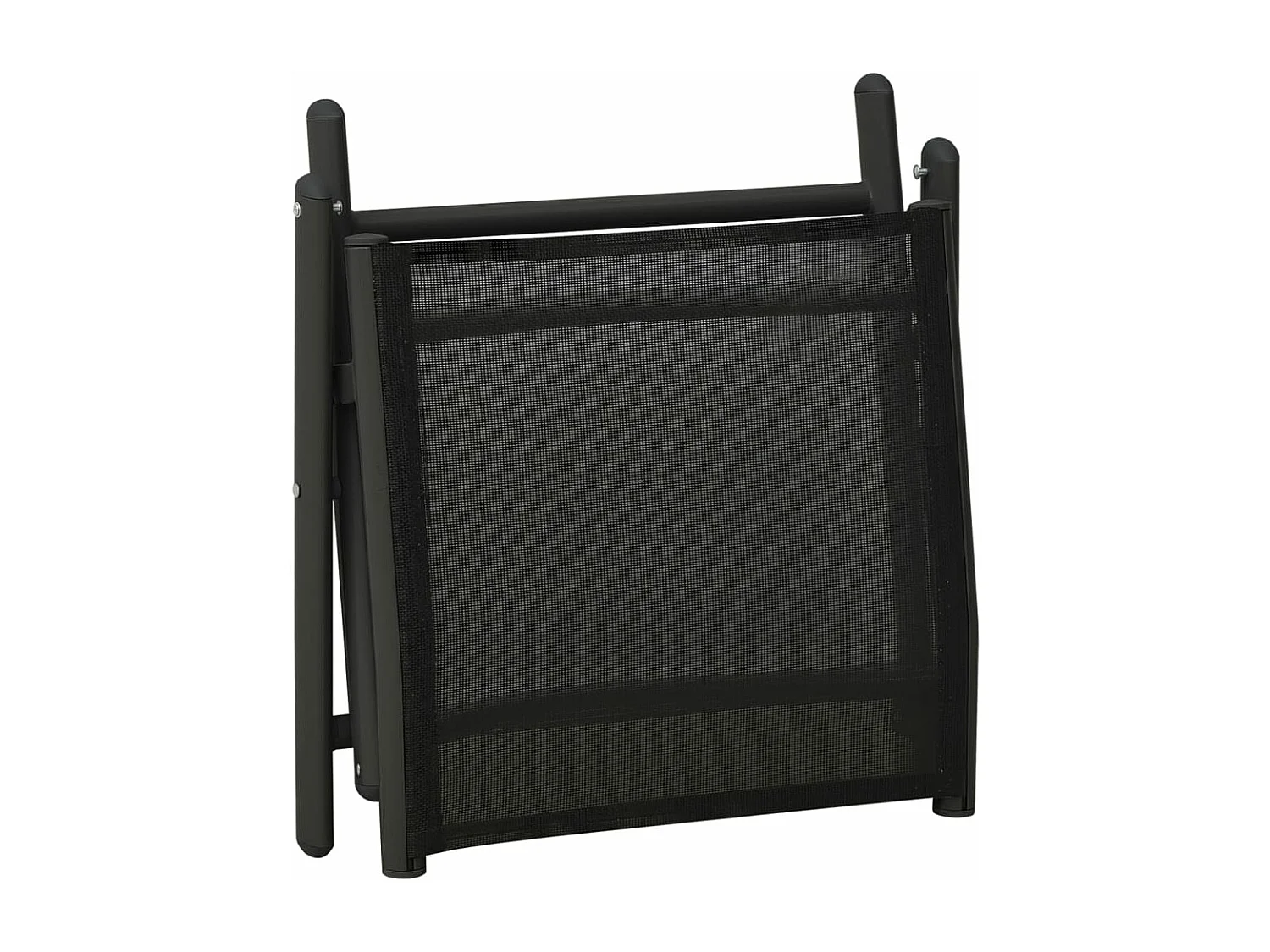 3 peças conjunto lounge para jardim textilene e alumínio preto