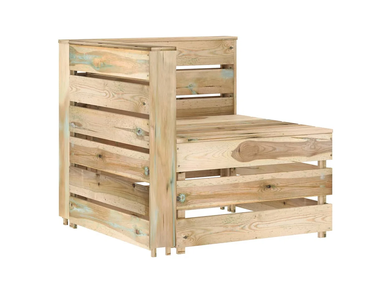 Set de muebles de jardín 5 piezas madera de pino impregnada verde