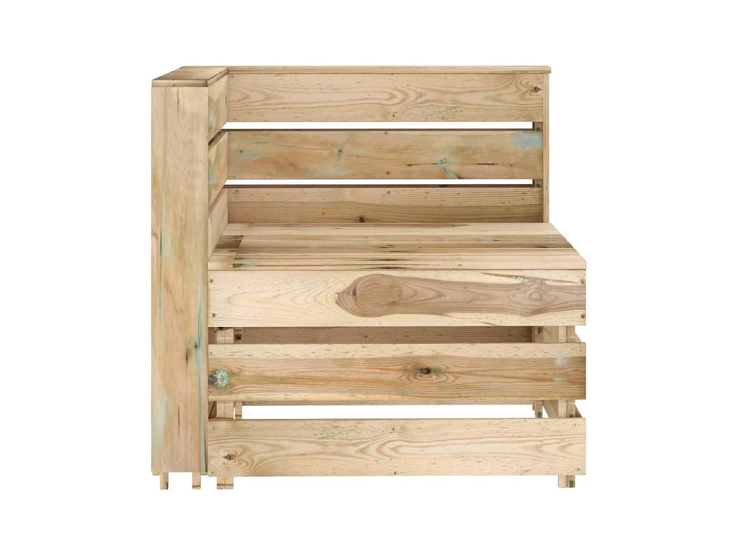 Set de muebles de jardín 5 piezas madera de pino impregnada verde