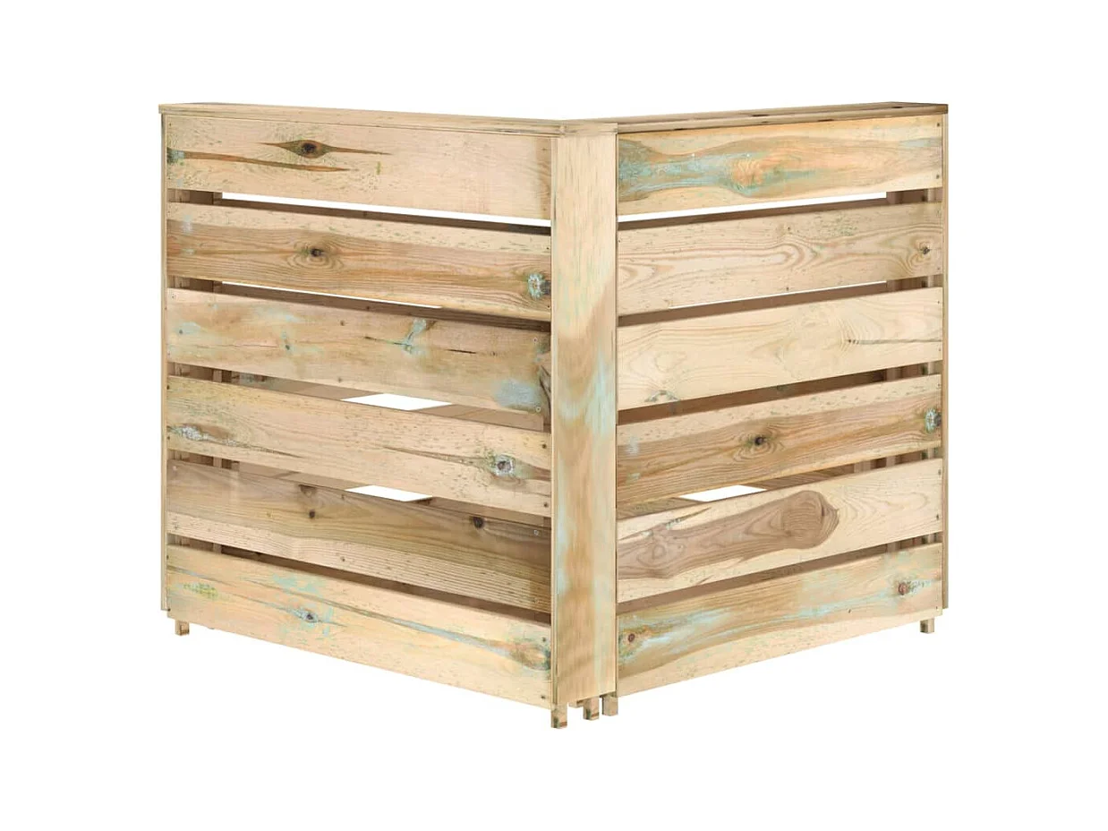 Set de muebles de jardín 5 piezas madera de pino impregnada verde