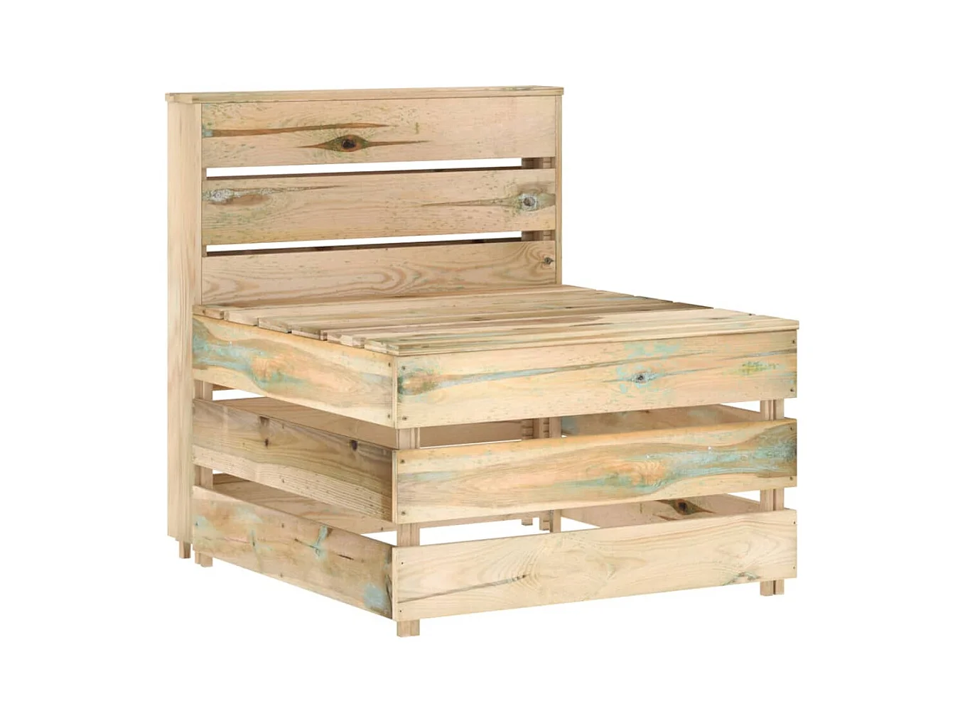 Set de muebles de jardín 5 piezas madera de pino impregnada verde