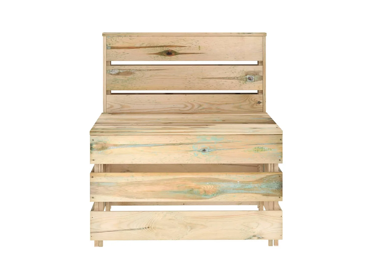 Set de muebles de jardín 5 piezas madera de pino impregnada verde