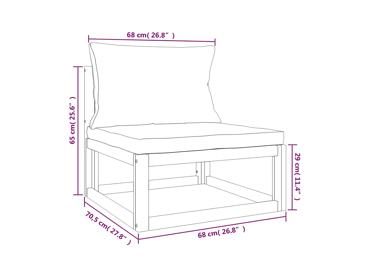 Set muebles de jardín 8 piezas madera maciza y cojines gris claro