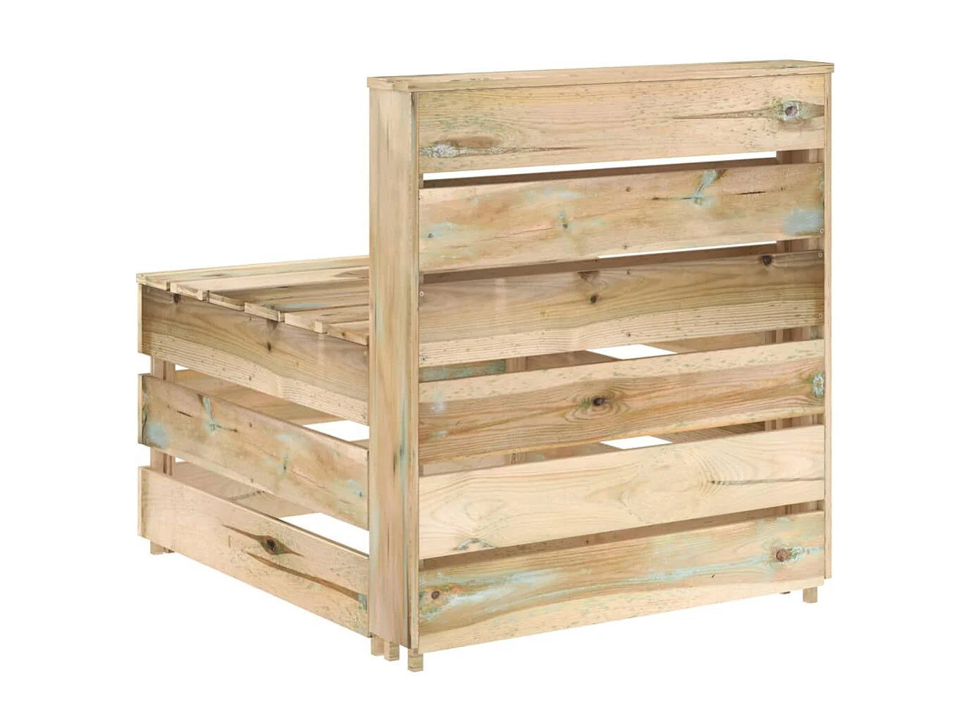 Salon de jardin 4 pièces Bois de pin imprégné de vert