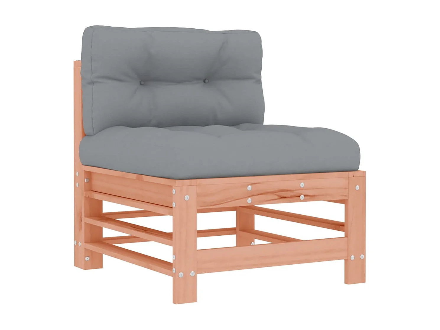 Juego de muebles jardín 6 piezas y cojines madera abeto Douglas