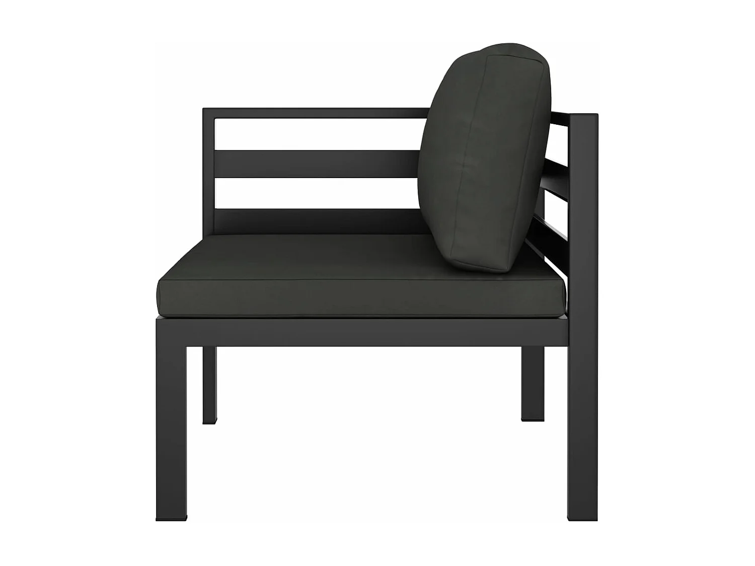 8-delige Loungeset met kussens aluminium antracietkleurig