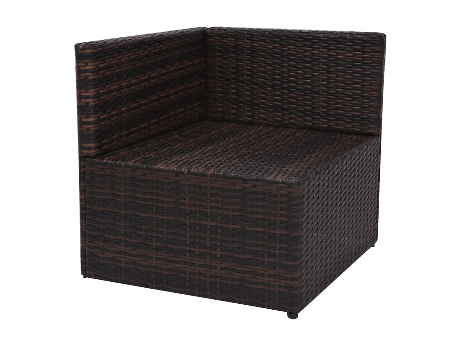 Salon de jardin 5 pièces avec coussins Résine tressée Marron