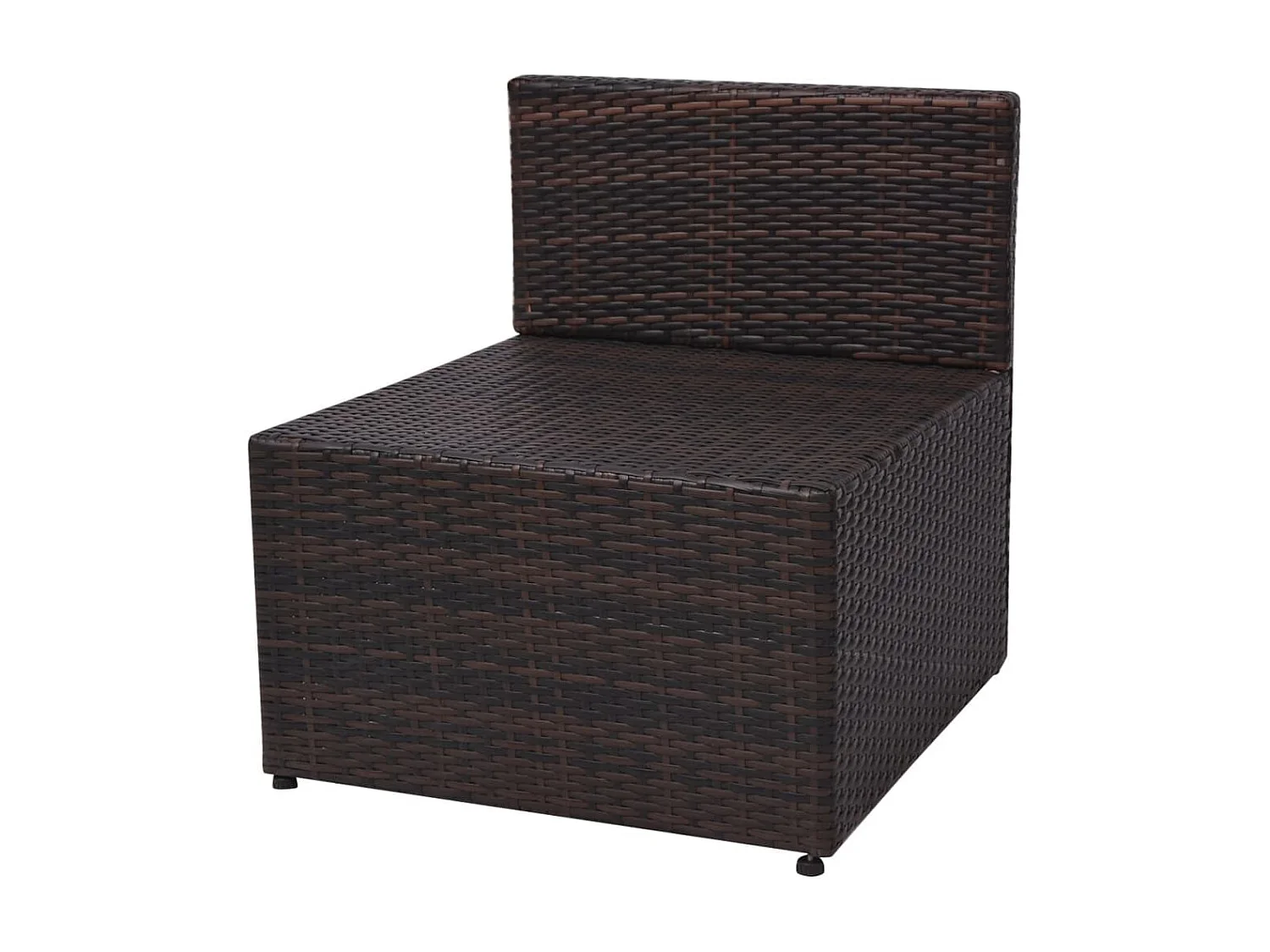 Salon de jardin 5 pièces avec coussins Résine tressée Marron