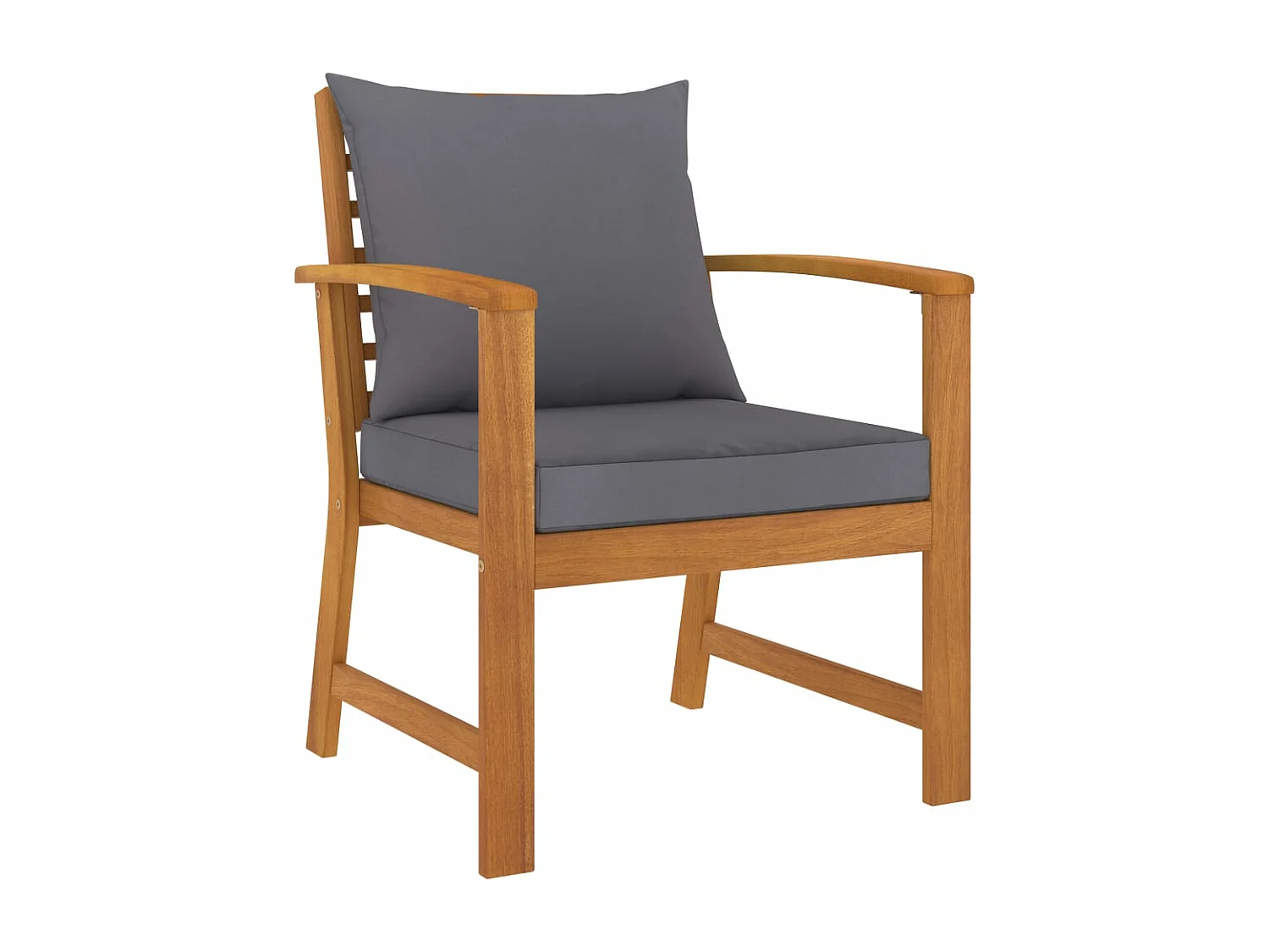 Salon de jardin 5 pièces avec coussin Bois d'acacia solide