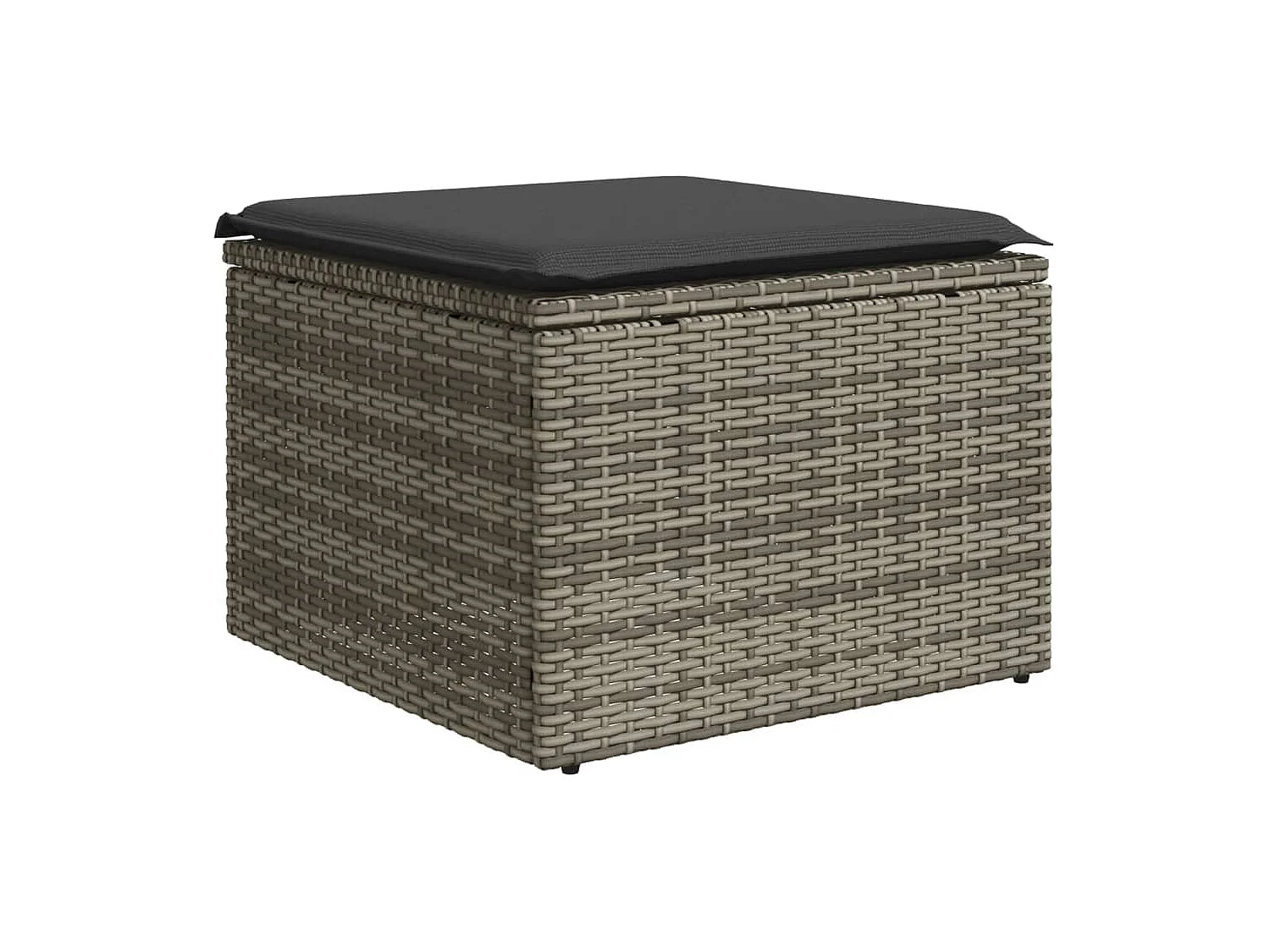 Set de sofás de jardín 8 piezas y cojines ratán sintético gris