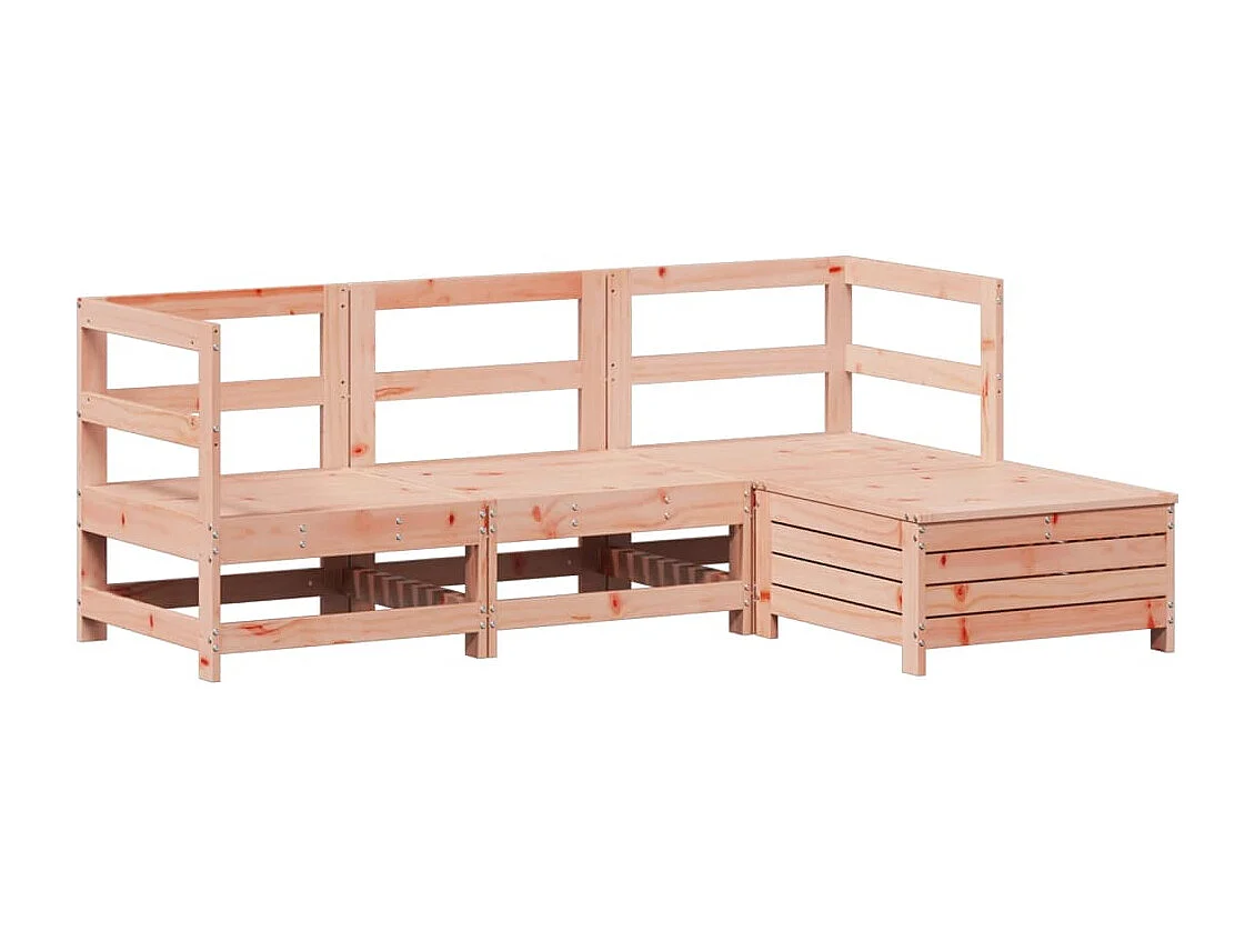 Salon de jardin 4 pièces bois massif sapin de douglas