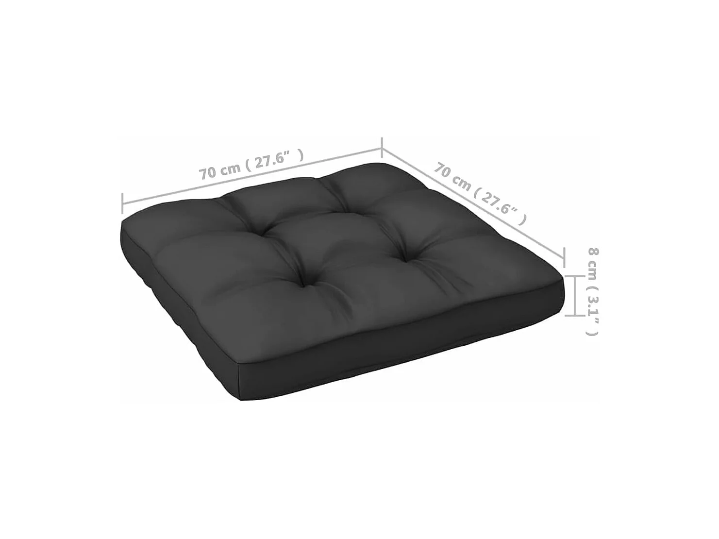 Juego de muebles de jardín 5 piezas y cojines madera pino maciza