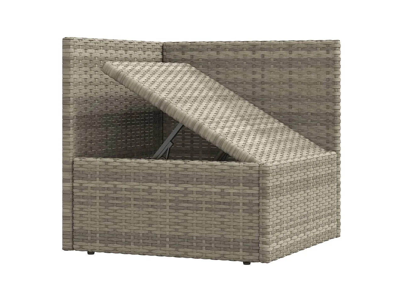 Salon de jardin 4 pièces avec coussins Gris Résine tressée