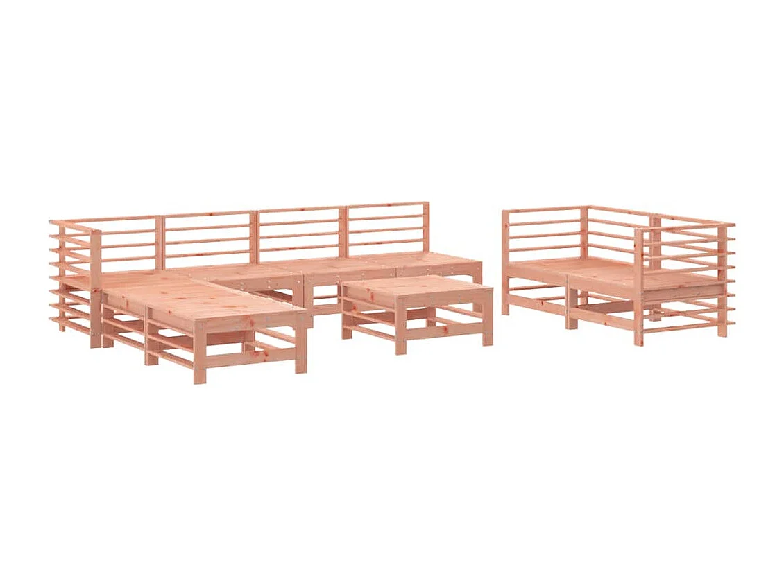 Salon de jardin 9 pièces bois massif douglas