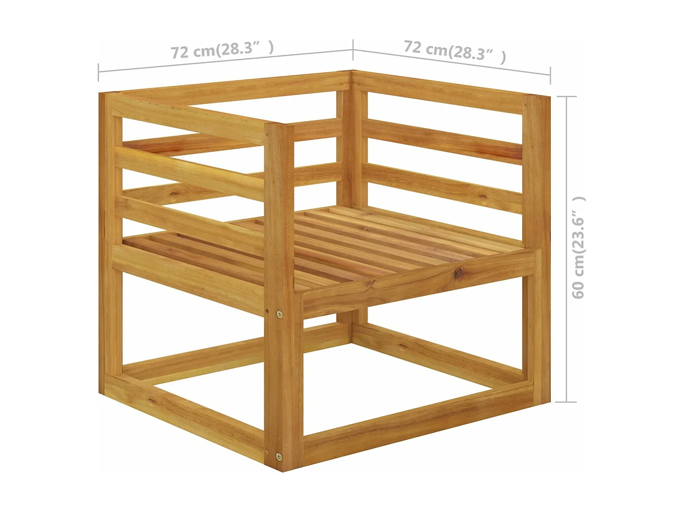 Salon de jardin 12 pièces avec coussin Crème Bois d'acacia solide