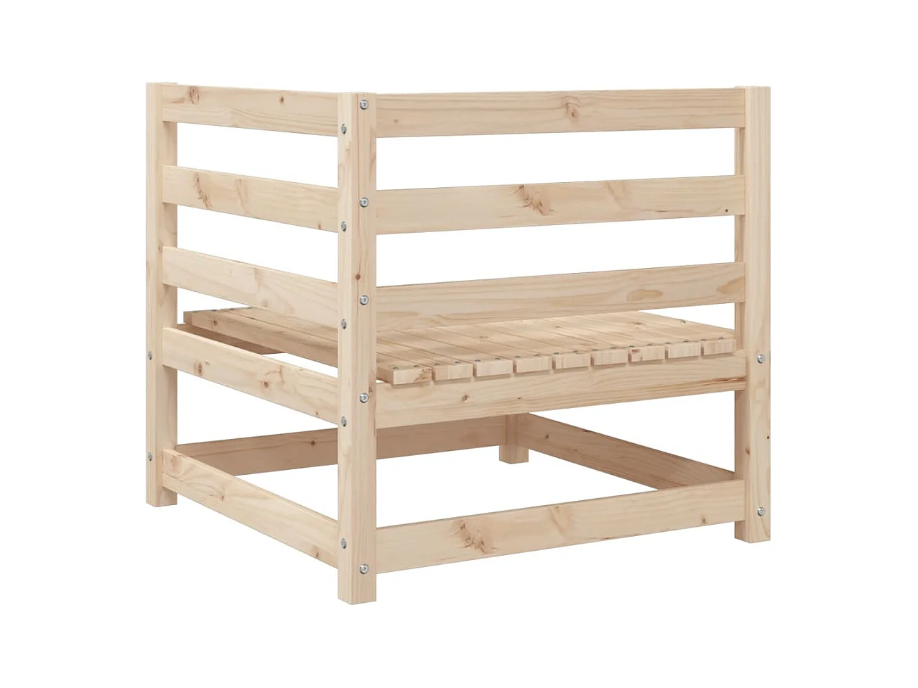 Salon de jardin 8 pièces bois de pin massif