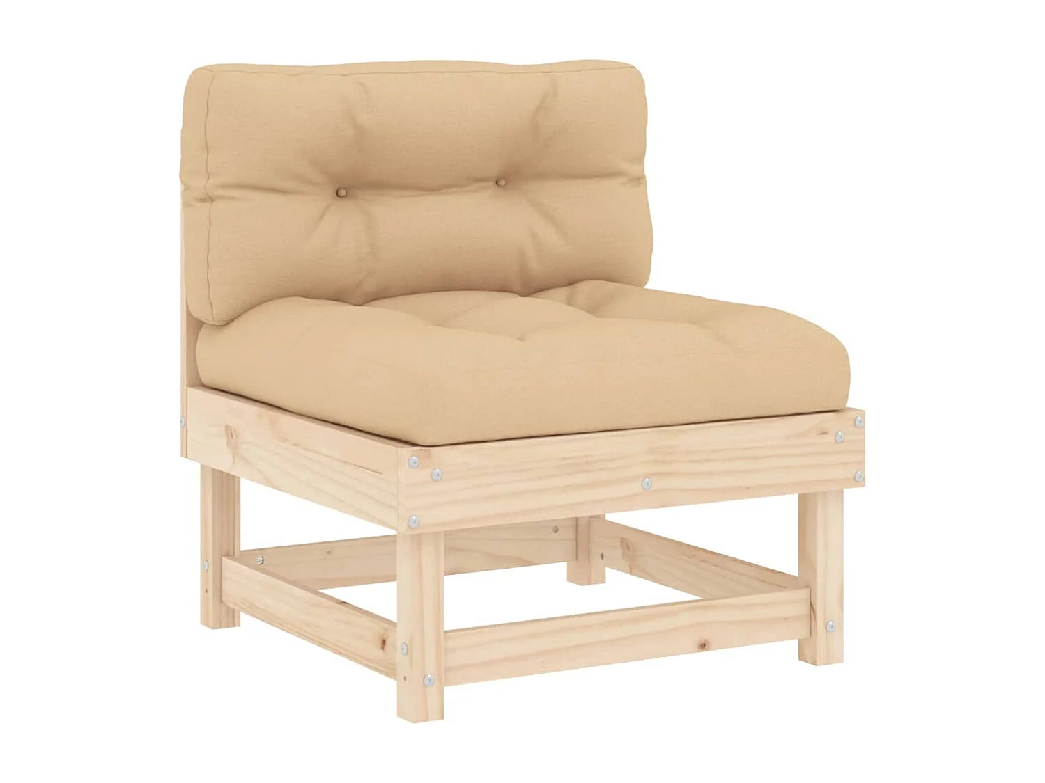 6 peças conjunto lounge jardim c/ almofadões madeira maciça