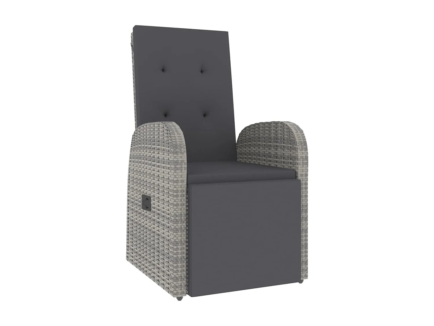 2 peças conjunto lounge de jardim vime PE/acácia maciça cinzento