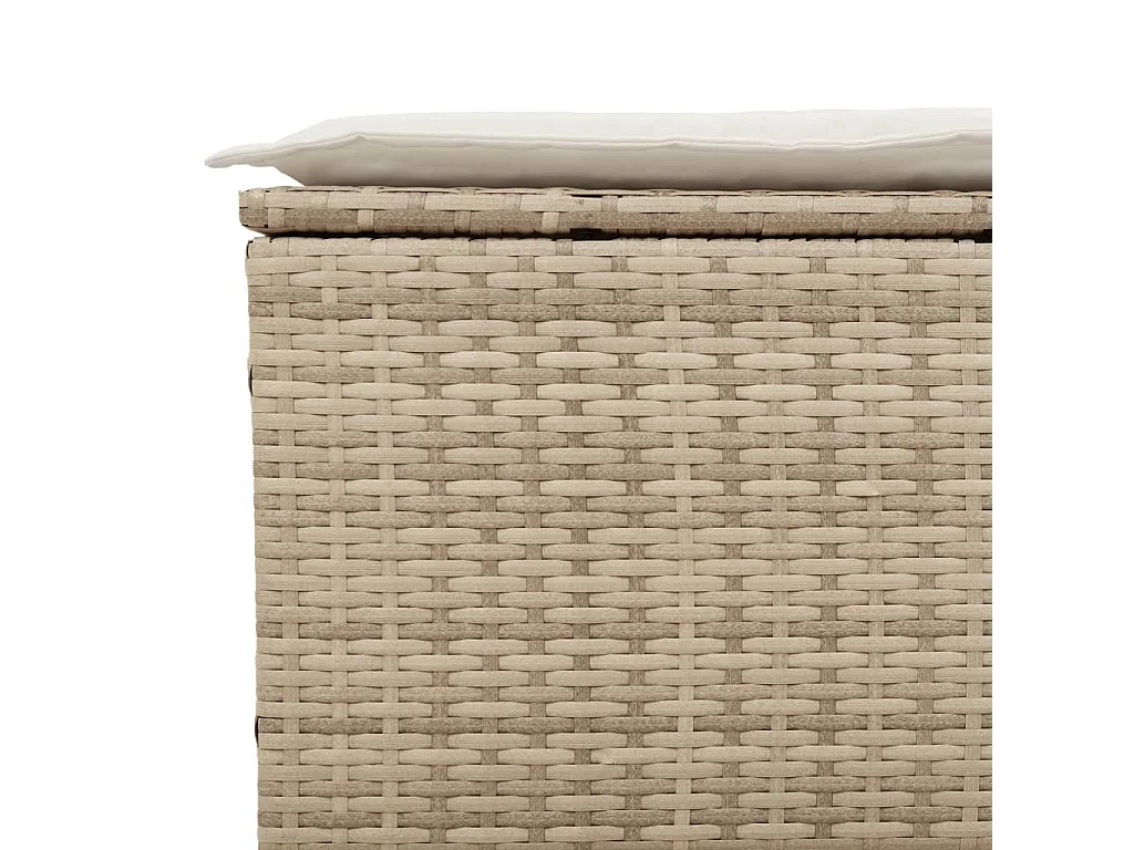 Juego de sofás de jardín con cojines beige 3 piezas ratán PE